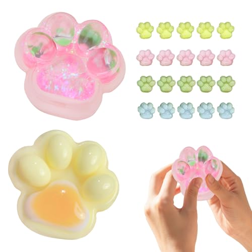 SPERMUOY Katzenpfoten Squishy,22 Stück Cat Paw Squishy Anti Stress Spielzeug Anti Stress katzenpfote Cat Paw Squeeze Toys Zum Stressabbau Funny Cat Paw Squeeze Antistressball von SPERMUOY