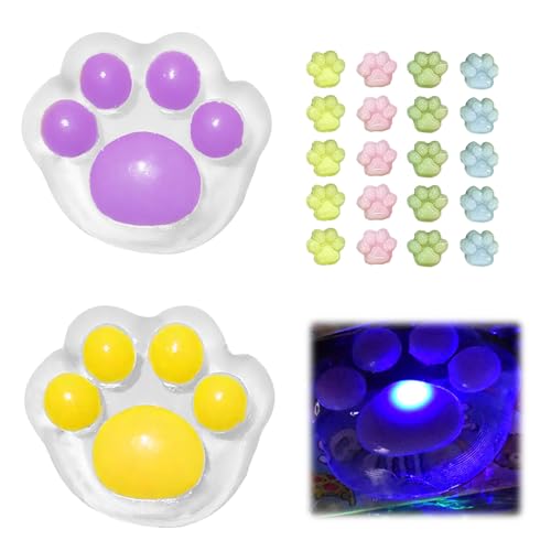 SPERMUOY Squishy katzenpfoten Squishy,2 Stück Cat paw Squishy mit 20 Stück mini Squishy katzenpfote,Fufu Squishy Squishy Pfote taba Squishy Katzenpfote für Mädchen, Jungen, Geburtstagsgeschenke von SPERMUOY