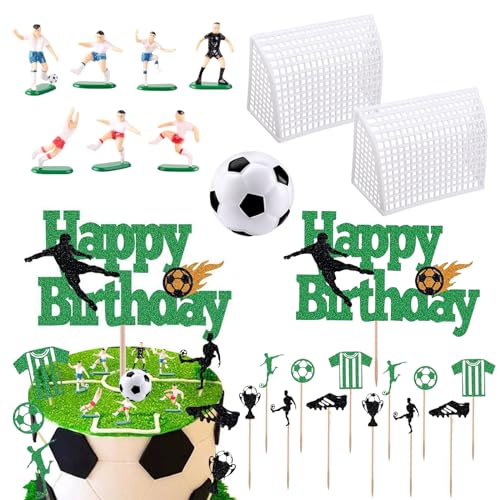 SPERMUOY Tortendeko Fussball,23 Stück Fußball Tortendeko Set,Fußball Geburtstagstorte Topper Dekoration Kinder Fußball Kuchen Dekoration für Junge Geburtstag Fußball Party Cupcake Toppers Deko SPERMUOY Tortendeko Fussball,23 Stück Fußball Tortendeko Set,Fußball Geburtstagstorte Topper Dekoration Kinder Fußball Kuchen Dekoration für Junge Geburtstag Fußball Party Cupcake Toppers Deko von SPERMUOY