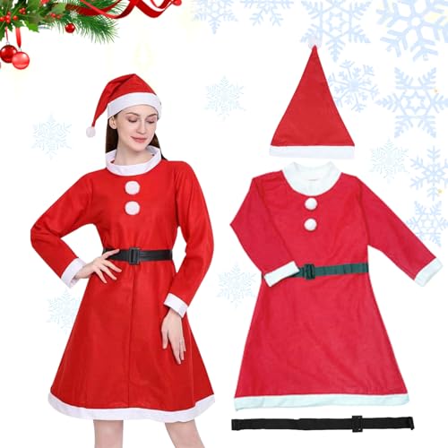 SPERMUOY Weihnachtsfrau kostüm damen,nikolaus kostüm damen Nikolaus kostüm frau Weihnachtsmann Kostüm Frauen mit Mütze Gürtel,Nikolaus Anzug für Weihnachten,Karneval,Mottoparty SPERMUOY Weihnachtsfrau kostüm damen,nikolaus kostüm damen Nikolaus kostüm frau Weihnachtsmann Kostüm Frauen mit Mütze Gürtel,Nikolaus Anzug für Weihnachten,Karneval,Mottoparty von SPERMUOY