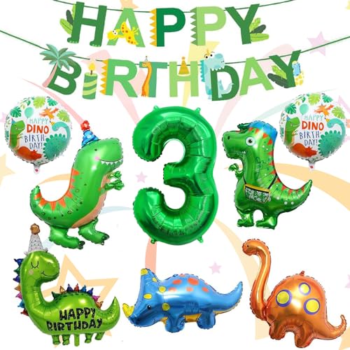 SPERMUOY Dino deko kindergeburtstag 3 jahre junge,Dino geburtstag Dino deko Dino party Dino kindergeburtstag Dino Luftballons Grün Dschungel Geburtstag Dekoration Junge Mädchen von SPERMUOY