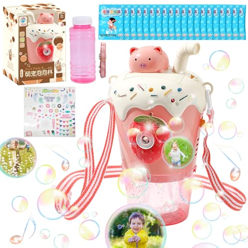 Seifenblasenmaschine, Seifenblasenpistole Kinder,Seifenblasenmaschine Kinder mit Seifenblasen Flüssigkeit,seifenblasen Pistole seifenblasen Maschine Bubble Gun für Geburtstag/Hochzeit/Camping/Partys von SPERMUOY