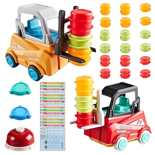 SPHERETRON Engineer Forklift Transport Game Gabelstapler Transport Spiel Gabelstapler Spielzeug Kinder Engineering Truck Gabelstapler Spielzeug Gabelstapler Stapelbares Spielzeug für Kinder,Geschenk von SPHERETRON