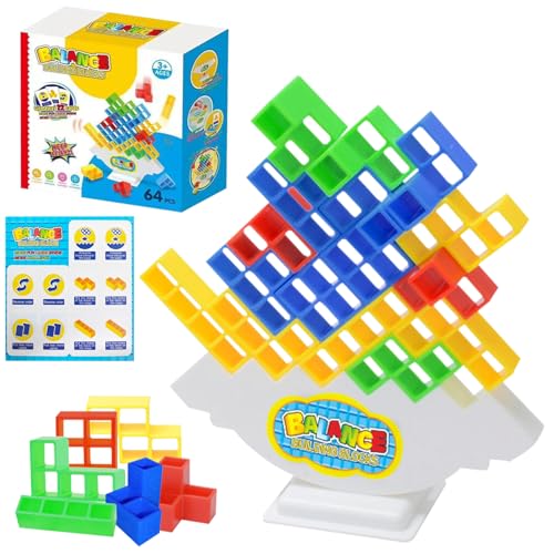 SPHERETRON Tetra Tower Spiel 64 Stapelsteine Stapelspiel Tetris Spiel Kinder Stapelturm Wackelturm Balance Spie Bunte Kreative Stapelspiel Spielzeug Mädchen Junge und Weihnachts Geburtstag SPHERETRON Tetra Tower Spiel 64 Stapelsteine Stapelspiel Tetris Spiel Kinder Stapelturm Wackelturm Balance Spie Bunte Kreative Stapelspiel Spielzeug Mädchen Junge und Weihnachts Geburtstag von SPHERETRON