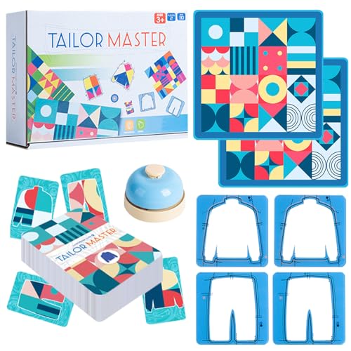 SPHERETRON Tailor Master Spiel Lernspielzeug Tailer Masterspiel Tischspiele Passende Kleidung Puzzle Spiel Zuordnungsspiel Reaktionsspiel Denk Und Konzentrationstraining Doppelbattle Tischspiel (B) von SPHERETRON