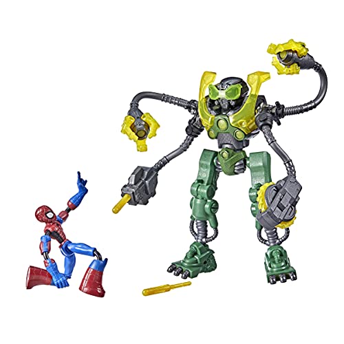 Marvel Spider-Man Bend and Flex vs. Ock-Bot, 15 cm Großer Spider-Man und 25 cm Großer Ock-Bot, Ab 4 Jahren von SPIDER-MAN