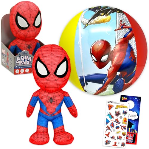Marvel Spider-Man Plüsch-Schwimmspielzeug-Set – Bündel 40,6 cm Spiderman-Plüsch-Wasserspielzeug, aufblasbarer Strandball, Aufkleber, mehr | Marvel-Spider-Man Puppe Plüsch für Kinder Marvel Spider-Man Plüsch-Schwimmspielzeug-Set – Bündel 40,6 cm Spiderman-Plüsch-Wasserspielzeug, aufblasbarer Strandball, Aufkleber, mehr | Marvel-Spider-Man Puppe Plüsch für Kinder von SPIDER-MAN