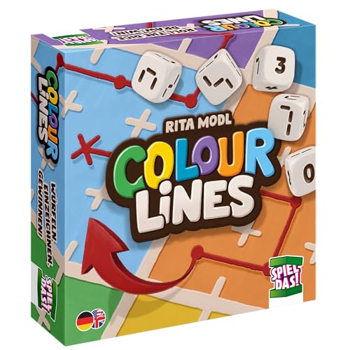 SPIEL DAS! Verlag - Colour Lines - fesselndes Roll & Write, Würfelspiel für die ganze Familie! NEUHEIT 2024 von SPIEL DAS! Verlag