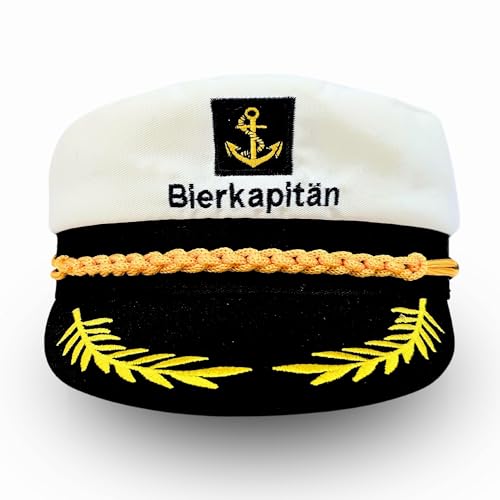 SPIELFERKEL Kapitänsmütze für Erwachsene, Yacht Schiff Boot Mütze Party, Marine Accessoire, Verstellbare Matrosenmütze, Seemann zu JGA & Junggesellenparty SPIELFERKEL Kapitänsmütze für Erwachsene, Yacht Schiff Boot Mütze Party, Marine Accessoire, Verstellbare Matrosenmütze, Seemann zu JGA & Junggesellenparty von SPIELFERKEL Saumäßiger Spaß