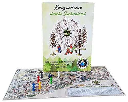 SPIKA | Kreuz und Quer durchs Sachsenland | Brettspiel | ab 6 Jahre | 2-6 Spieler von SPIKA