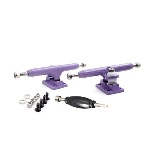 SPITBOARDS 36 mm Fingerboard Pro Trucks by, Real Lock Nuts, Rubber Urethane Bushings, Optimised Hanger, Width 36 mm, for Fingerboard Tuning and Assembling (Purple) von SPITBOARDS