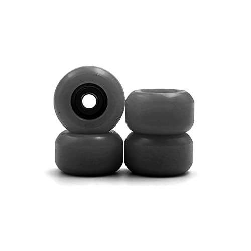 SPITBOARDS Fingerboard Bearing Wheels, CNC Polyurethan, Set of 4, Finger Skate Wheels, Grau von SPITBOARDS