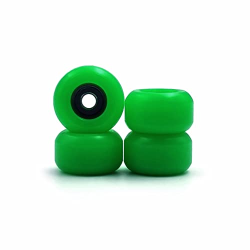 SPITBOARDS Fingerboard Bearing Wheels, CNC Polyurethane, Set of 4 Wheels, Finger Skate Wheels, Wheels (Green) von SPITBOARDS
