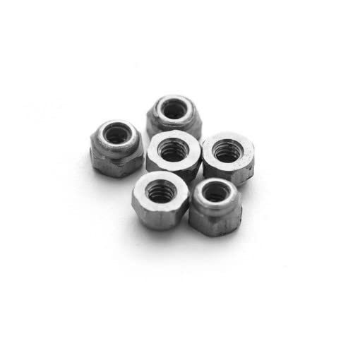 SPITBOARDS Fingerboard Lock Nuts for Professional Complete Fingerboards Nylon Insert First aid Fingerboard Tuning Self Locking System Spare Parts 6pcs (Silver) von SPITBOARDS