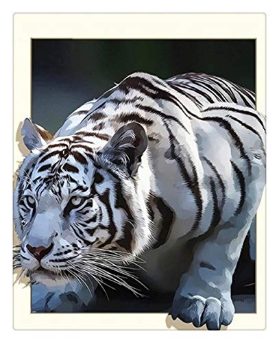 1000 Teile Puzzle Für Erwachsene Und Kinder,Holzpuzzle,Puzzle-Herausforderung Für Erwachsene - 3D Weißer Tiger von SPLMho
