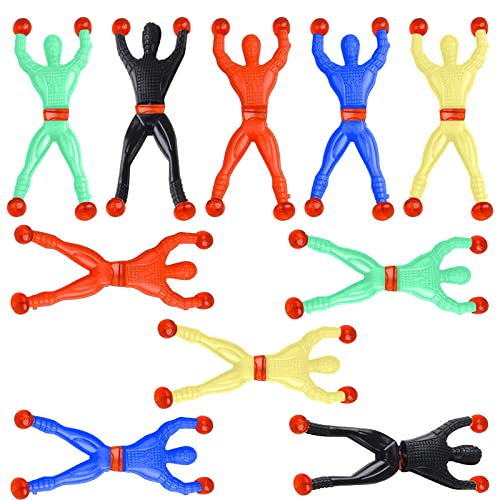 SPOKKI 20 Pcs Sticky Men Toys, Window Crawler Men Stretchy Sticky Toys Für Partytütenfüller, Coole Sachen Für Kinder, Klassenzimmerpreise/belohnungsspielzeug/paketgeschenke Für Jungen Und Mädchen von SPOKKI