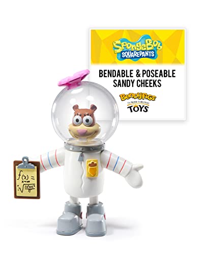 BendyFigs The Noble Collection Spongebob Squarepants Sandy - Noble Toys 16cm Bendable Posable Collectible Doll Figure with Stand and Mini Accessory von SPONGEBOB SQUAREPANTS