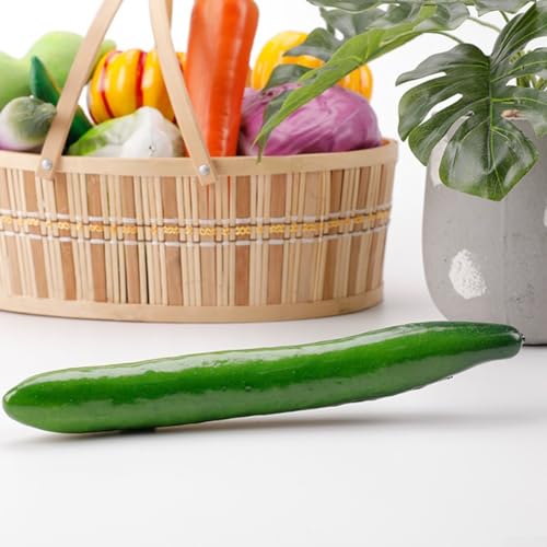 PVC Fake Gemüse Modell für Puppenhäuser enthält realistische Knoblauch-, Süßkartoffel- und Gurken-Designs (Gurke) von SPORTARC
