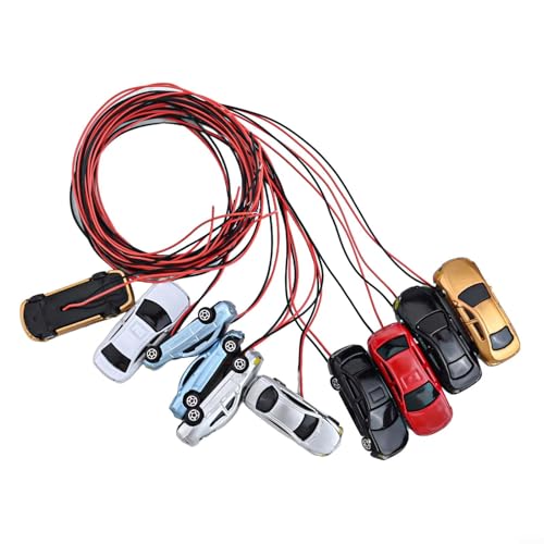 SPORTARC Komplettes Set mit 20 beleuchteten Modellautos für Eisenbahn-Einsatz im N-Skala Anschluss an 12 V oder 16 V einfach (C) von SPORTARC