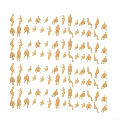 SPORTARC Set mit 100 unlackierten Figuren (je 3 cm) für Modelleisenbahn-Enthusiasten und Baumeister von SPORTARC