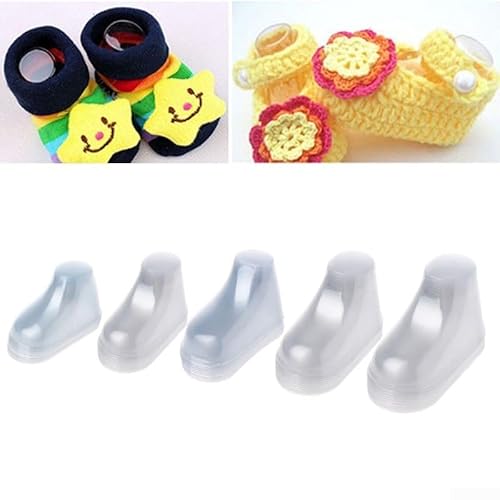 Transparente PVC-Babyschuh-Socken zum Präsentieren von Babyschuhen, 10 Stück, 10,5 cm von SPORTARC