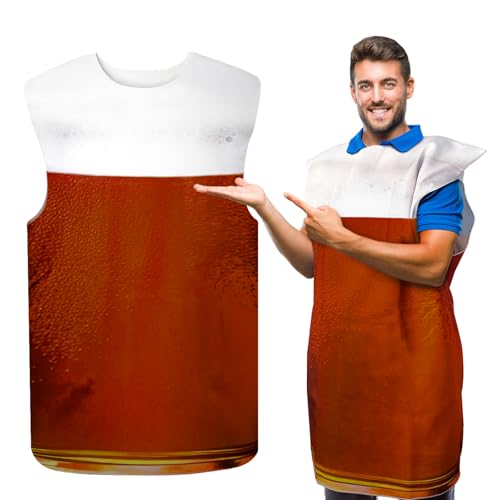 SPORTBANG Bierkrug Kostüm für Erwachsene, Oktoberfest, deutsches Bierglas-Outfit, Einheitsgröße, für Halloween-Party, Cosplay SPORTBANG Bierkrug Kostüm für Erwachsene, Oktoberfest, deutsches Bierglas-Outfit, Einheitsgröße, für Halloween-Party, Cosplay von SPORTBANG