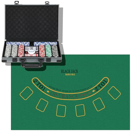 SPORTNOW Pokerkoffer Pokerset, Poker Komplett Set mit 400 Chips, 11,5 Gramm, 2 Kartendecks, 5 Würfeln, Innenfächer, Dealer-Scheibe, Spielmatte, Aluminiumkoffer SPORTNOW Pokerkoffer Pokerset, Poker Komplett Set mit 400 Chips, 11,5 Gramm, 2 Kartendecks, 5 Würfeln, Innenfächer, Dealer-Scheibe, Spielmatte, Aluminiumkoffer von SPORTNOW
