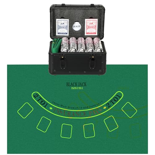 SPORTNOW Pokerset mit 600 Texas Holdem Chips, Casino-Set mit ABS-Pokerkoffer, 2 Spielkartensätzen, Chip-Tablett, Matte und Dealer für 12 Spieler, schwarz SPORTNOW Pokerset mit 600 Texas Holdem Chips, Casino-Set mit ABS-Pokerkoffer, 2 Spielkartensätzen, Chip-Tablett, Matte und Dealer für 12 Spieler, schwarz von SPORTNOW