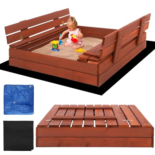 GESCCHLOSSENE HOLZSANDKASTEN IMPREGNIERT 100x100 cm Faltbare MIT SITZBANKEN Ökologisches Holz, CE-Zertifikat Set mit Vlies und Plane Springos GESCCHLOSSENE HOLZSANDKASTEN IMPREGNIERT 100x100 cm Faltbare MIT SITZBANKEN Ökologisches Holz, CE-Zertifikat Set mit Vlies und Plane Springos von SPRINGOS
