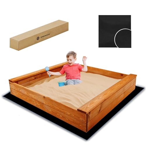 Holzsandkasten 120x120 cm mit Sitzbänken – Große offene Sandkiste für Kinder – Umweltfreundlich imprägniert – Mit Geotextil & abgerundeten Kanten – SPRINGOS Holzsandkasten 120x120 cm mit Sitzbänken – Große offene Sandkiste für Kinder – Umweltfreundlich imprägniert – Mit Geotextil & abgerundeten Kanten – SPRINGOS von SPRINGOS