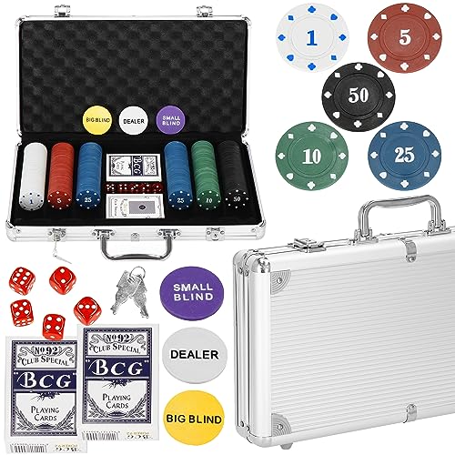 SPRINGOS Pokerset 300 Chips 2 Kartenspiele 5 Würfel inkl. Koffer SPRINGOS Pokerset 300 Chips 2 Kartenspiele 5 Würfel inkl. Koffer von SPRINGOS