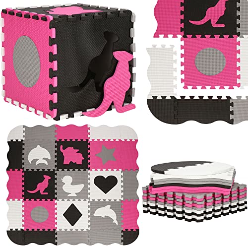 SPRINGOS Puzzlematte Spielmatte 25 Teile Tierformen Lernmatte für Babys 120 x 120 x 1 cm Eva-Schaum Anti-Rutsch-Oberfläche Kinderspielteppich SPRINGOS Puzzlematte Spielmatte 25 Teile Tierformen Lernmatte für Babys 120 x 120 x 1 cm Eva-Schaum Anti-Rutsch-Oberfläche Kinderspielteppich von SPRINGOS