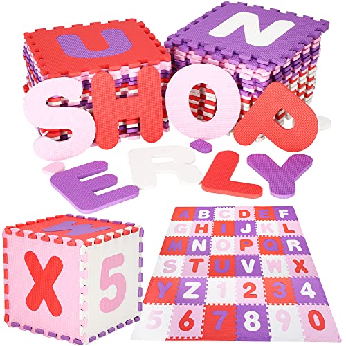 SPRINGOS Puzzlematte große Spielmatte mit bunten Buchstaben und Ziffern 175 x 175 x 1 cm Eva-Schaum Lernmatte für Kleinkinder von SPRINGOS