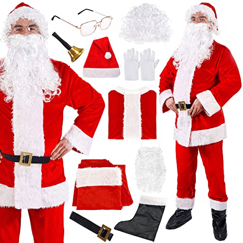 SPRINGOS Weihnachtsmann Kostüm 10 Elemente mit Glocke Premium Qualität Nikolauskostüm für Erwachsene SPRINGOS Weihnachtsmann Kostüm 10 Elemente mit Glocke Premium Qualität Nikolauskostüm für Erwachsene von SPRINGOS