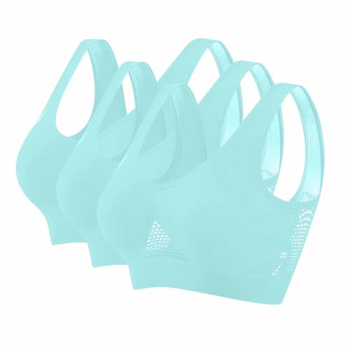 3er-Pack Push-up-Sport-BHs für Damen, drahtlose Yoga-BHs mit abnehmbaren Pads, Sommer, Netzstoff, atmungsaktiv, bequem, nahtlos, BH, Weste, bauchfreie Tops für Yoga, Laufen, Joggen, Fitnessstudio 3er-Pack Push-up-Sport-BHs für Damen, drahtlose Yoga-BHs mit abnehmbaren Pads, Sommer, Netzstoff, atmungsaktiv, bequem, nahtlos, BH, Weste, bauchfreie Tops für Yoga, Laufen, Joggen, Fitnessstudio von SPSMOKH