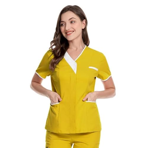Damen-OP-Oberteil mit V-Ausschnitt – Gesundheitspflege-Overall, Schönheitspflege, Tops für britische Krankenschwestern, Masseurinnen, Weihnachtsthema, chirurgische Oberteile, Pfleger und Halloween Damen-OP-Oberteil mit V-Ausschnitt – Gesundheitspflege-Overall, Schönheitspflege, Tops für britische Krankenschwestern, Masseurinnen, Weihnachtsthema, chirurgische Oberteile, Pfleger und Halloween von SPSMOKH