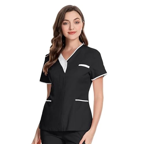 Damen-OP-Oberteil mit V-Ausschnitt – Gesundheitspflege-Overall, Schönheitspflege, Tops für britische Krankenschwestern, Masseurinnen, Weihnachtsthema, chirurgische Oberteile, Pfleger und Halloween Damen-OP-Oberteil mit V-Ausschnitt – Gesundheitspflege-Overall, Schönheitspflege, Tops für britische Krankenschwestern, Masseurinnen, Weihnachtsthema, chirurgische Oberteile, Pfleger und Halloween von SPSMOKH