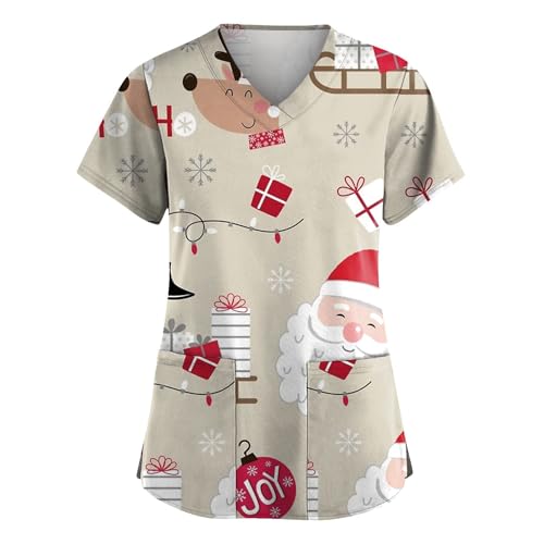 Damen-OP-Oberteil mit V-Ausschnitt – Gesundheitspflege-Overall, Schönheitspflege, Tops für britische Krankenschwestern, Masseuse-Uniformen, chirurgische Oberteile für Weihnachten, Pfleger und Damen-OP-Oberteil mit V-Ausschnitt – Gesundheitspflege-Overall, Schönheitspflege, Tops für britische Krankenschwestern, Masseuse-Uniformen, chirurgische Oberteile für Weihnachten, Pfleger und von SPSMOKH
