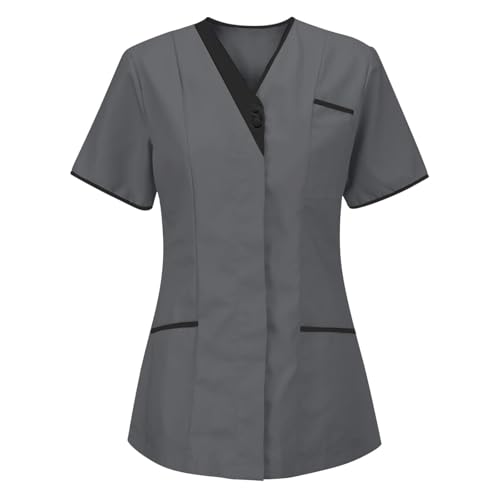 Krankenschwester-Top, Uniform, V-Ausschnitt, für Krankenschwestern, Tunika, Pflegeheim, Hemden für Damen, private Gesundheitswesen, Krankenhaus, medizinische Zahnärzte, Arbeitskleidung, Pfleger Krankenschwester-Top, Uniform, V-Ausschnitt, für Krankenschwestern, Tunika, Pflegeheim, Hemden für Damen, private Gesundheitswesen, Krankenhaus, medizinische Zahnärzte, Arbeitskleidung, Pfleger von SPSMOKH