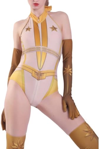 SPSMOKH Anime Homelander The Deep/Starlight Cosplay Kostüm Bodysuit Verkleidung Halloween Rollenspiel-Set Komplettes Outfit (Sternenlicht, 100-110 cm) von SPSMOKH