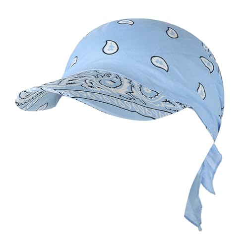 SPSMOKH Baumwollvisier Bandana – Blumendruck-Sonnenhut, muslimischer Kopftuch, Golf-Baseballkappe, geflochtener Hut, Anti-UV-Turban-Kopfbedeckung für Sommer-Chemo-Patienten (A1, Hellblau SPSMOKH Baumwollvisier Bandana – Blumendruck-Sonnenhut, muslimischer Kopftuch, Golf-Baseballkappe, geflochtener Hut, Anti-UV-Turban-Kopfbedeckung für Sommer-Chemo-Patienten (A1, Hellblau von SPSMOKH