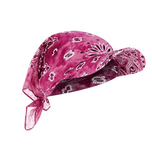 SPSMOKH Baumwollvisier Bandana – Blumendruck-Sonnenhut, muslimischer Kopftuch, Golf-Baseballkappe, geflochtener Hut, Anti-UV-Turban-Kopfbedeckung für Sommer-Chemo-Patienten (A2, Hot Pink SPSMOKH Baumwollvisier Bandana – Blumendruck-Sonnenhut, muslimischer Kopftuch, Golf-Baseballkappe, geflochtener Hut, Anti-UV-Turban-Kopfbedeckung für Sommer-Chemo-Patienten (A2, Hot Pink von SPSMOKH