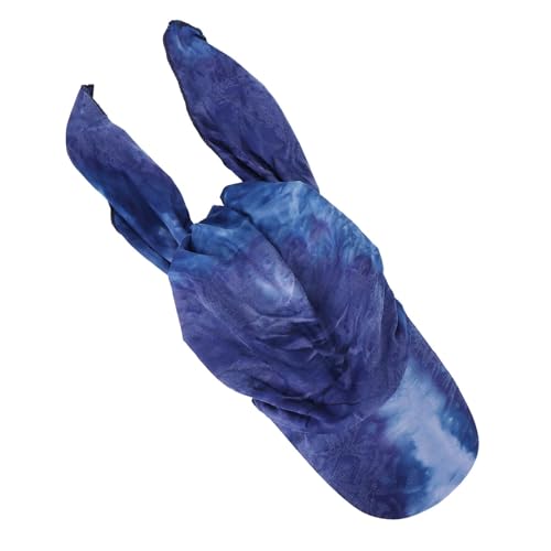 SPSMOKH Baumwollvisier Bandana - Blumendruck Sonnenhut Muslimischer Kopftuch Hut Golf Baseball Cap Geflochtene Mütze Anti-UV Turban Kopfbedeckung für Sommer Chemo Patienten (A5 Dunkelblau von SPSMOKH