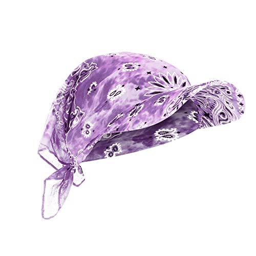 SPSMOKH Baumwollvisier Bandana – Sonnenhut mit Blumendruck, muslimischer Kopftuch, Golf-Baseballkappe, geflochtener Hut, Anti-UV-Turban-Kopfbedeckung für Sommer-Chemo-Patienten (A2, lila SPSMOKH Baumwollvisier Bandana – Sonnenhut mit Blumendruck, muslimischer Kopftuch, Golf-Baseballkappe, geflochtener Hut, Anti-UV-Turban-Kopfbedeckung für Sommer-Chemo-Patienten (A2, lila von SPSMOKH
