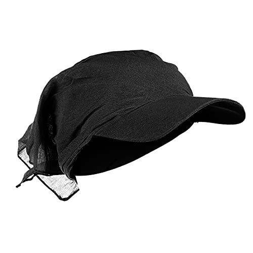 SPSMOKH Baumwollvisier Bandana – Sonnenhut mit Blumendruck, muslimischer Kopftuch, Golf-Baseballkappe, geflochtener Hut, Anti-UV-Turban-Kopfbedeckung für Sommer-Chemo-Patienten (A3, schwarz SPSMOKH Baumwollvisier Bandana – Sonnenhut mit Blumendruck, muslimischer Kopftuch, Golf-Baseballkappe, geflochtener Hut, Anti-UV-Turban-Kopfbedeckung für Sommer-Chemo-Patienten (A3, schwarz von SPSMOKH