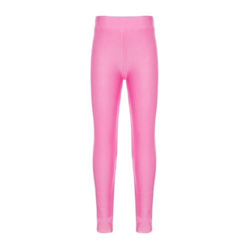 SPSMOKH Einfarbige Schwimmleggings für Mädchen, LSF 50+, Strand, Rashguard, Gymnastik, Tanzstrumpfhose (Rosa, 14 Jahre) von SPSMOKH