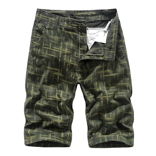 SPSMOKH Herren-Cargo-Shorts mit mehreren Taschen, Baumwoll-Shorts, lockere Passform, Wandern, Stretch, Chino-Shorts, lässig, elastische Taille, Utility-Arbeit, Übergröße, Outdoor-Wandern (Armeegrün, M SPSMOKH Herren-Cargo-Shorts mit mehreren Taschen, Baumwoll-Shorts, lockere Passform, Wandern, Stretch, Chino-Shorts, lässig, elastische Taille, Utility-Arbeit, Übergröße, Outdoor-Wandern (Armeegrün, M von SPSMOKH