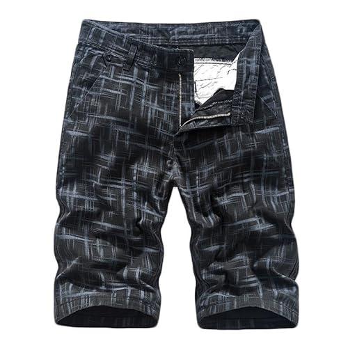 SPSMOKH Herren-Cargo-Shorts mit mehreren Taschen, Baumwoll-Shorts, lockere Passform, Wandern, Stretch, Chino-Shorts, lässig, elastische Taille, Utility-Arbeit, Übergröße, Outdoor-Wandern (Schwarz, XXL SPSMOKH Herren-Cargo-Shorts mit mehreren Taschen, Baumwoll-Shorts, lockere Passform, Wandern, Stretch, Chino-Shorts, lässig, elastische Taille, Utility-Arbeit, Übergröße, Outdoor-Wandern (Schwarz, XXL von SPSMOKH