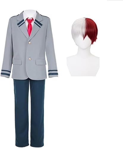 SPSMOKH MHA Cosplay Uniform Todoroki Shouto/Bakugō Katsuki/Midoriya Izuku/Uraraka Ochaco Kostüm Schuluniform Halloween Rollenspiel Komplettes Set (Todoroki Shouto, M) von SPSMOKH