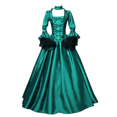 SPSMOKH Mittelalterliches Kleid für Damen, Renaissance-Halloween-Kostüme, Gothic-Stil, Übergröße, Fliege, Vintage, Teeparty, Ballkleid, elegant, Retro, Gothic, Prinzessin, Ballkleid, 1800er-Jahre von SPSMOKH